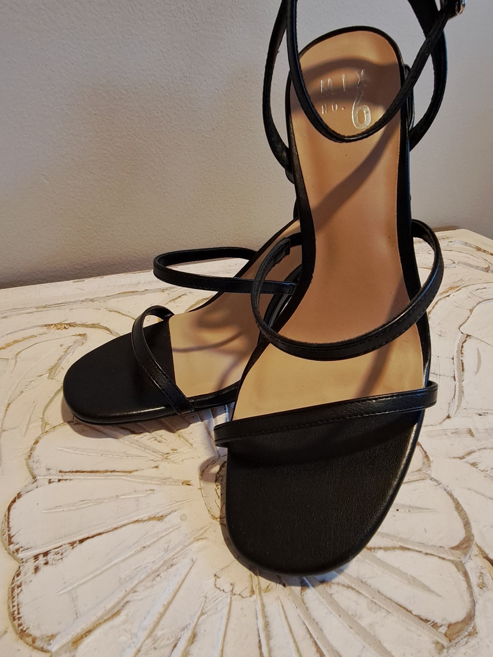 Black Strappy Women's Sandals - Classic Minimal Heel